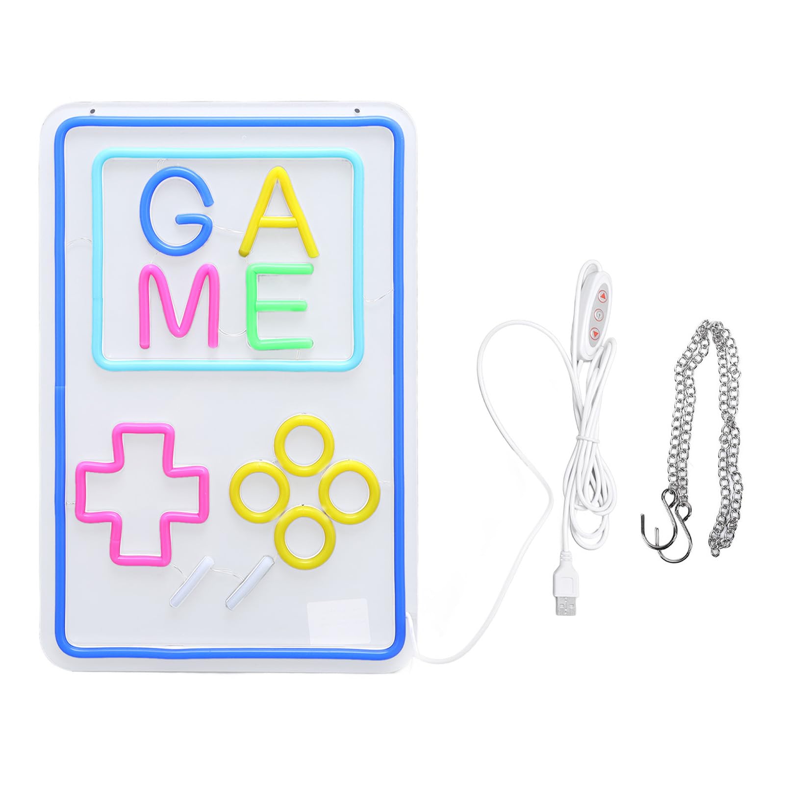 Neon do gier akrylowy LED z możliwością przyciemniania przenośna konsola do gier USB lampa neonowa dekoracje ścienne dla nastolatków chłopcy sypialnia pokój gier Party Decor Retro