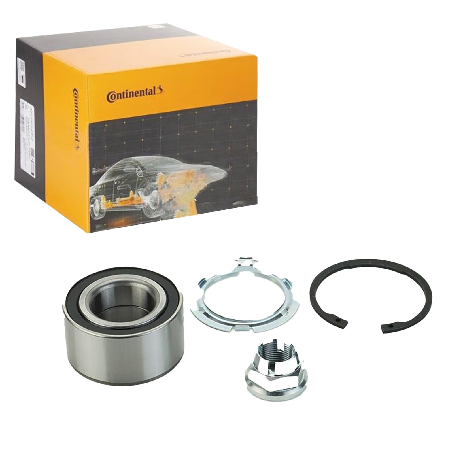 CONTITECH Kit de roulement de roue WBE1007 Essieu avant Diamètre intérieur: 37mm Diamètre extérieur: 72mm avec capteur ABS intégré Compatible avec RENAULT Clio 3 3/5 portes BR0/1, CR0/1