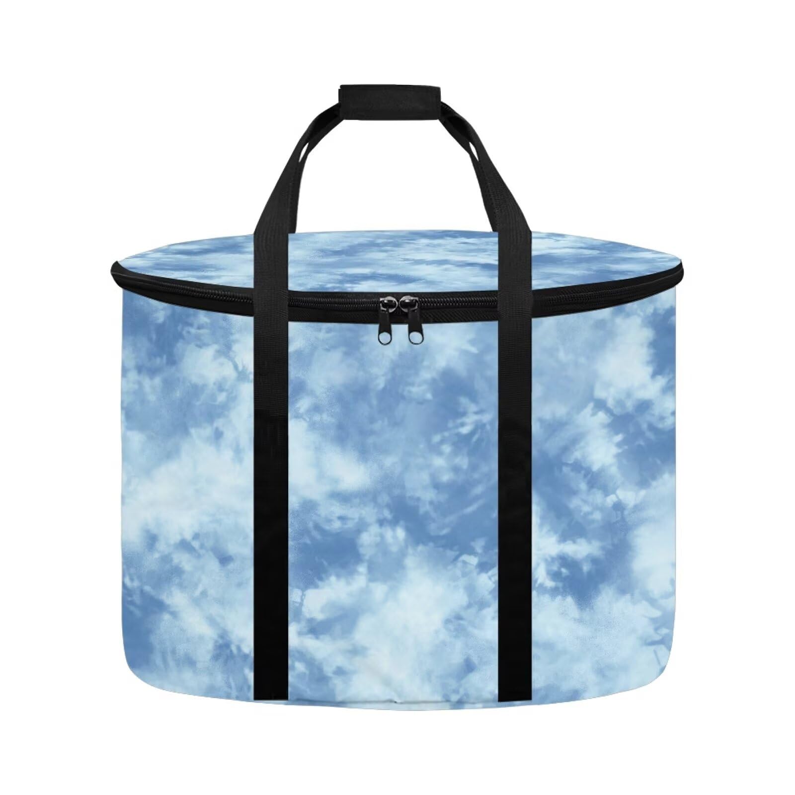 Vanideaoty Blue Tie-Dye Slow Cooker Bags Dust Cover Slow Cooker Cover with Portable Handle Replacement Pressure Rice Cooker Bags