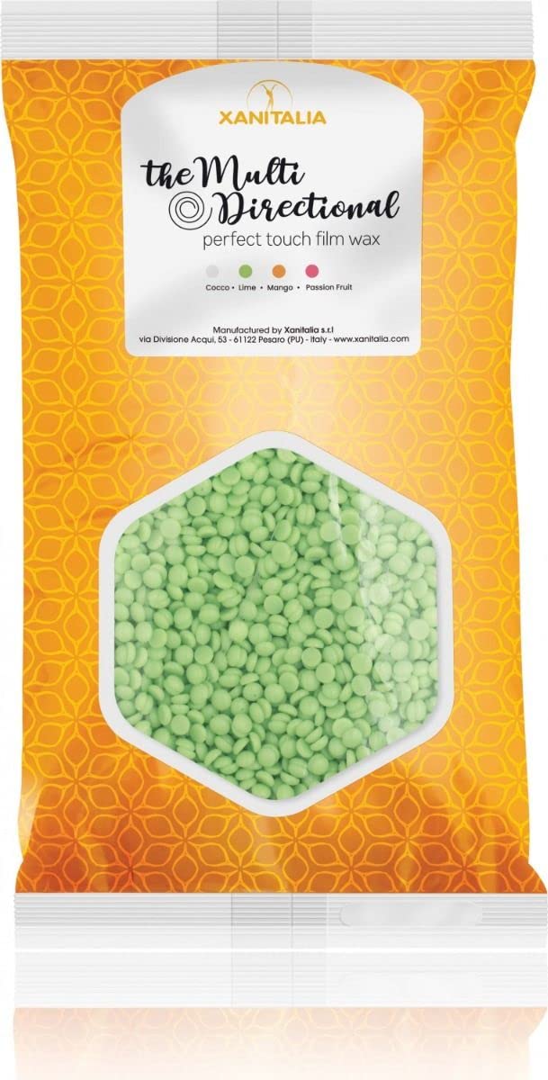 Cire épilatoire lavable à usage unique vert lime - Multidirectionnel - Sans colophane - 1000 g