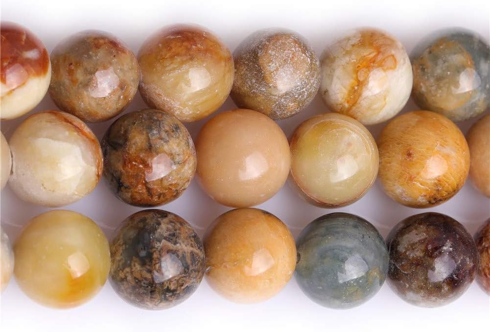 GEM-Inside Natural 12mm Hua Show Jade Round Gemstone Semi Precious Loose Beads for Jewellery Making 15'' - Image 5