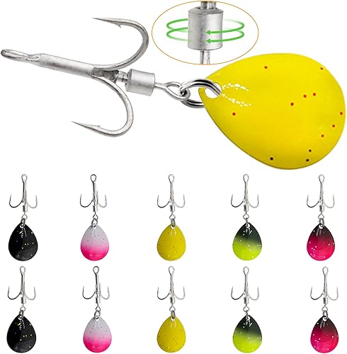 Ganchos y señuelos con peso - Plantillas de pesca de trucha y lubina para agua dulce y salada