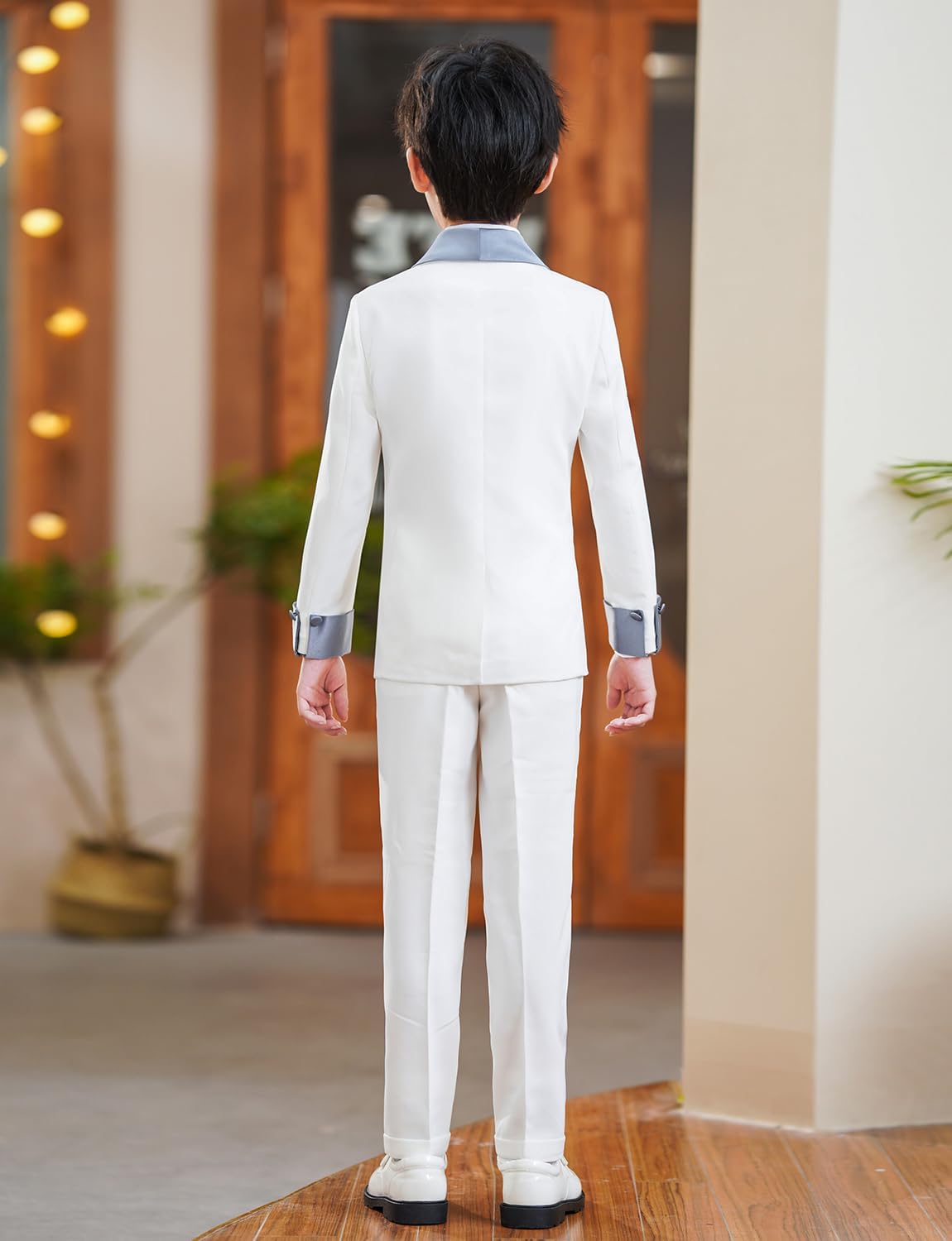 Boy's Two Pieces Notch Lapel Tuxedos One Button Party Prom Business Suit
