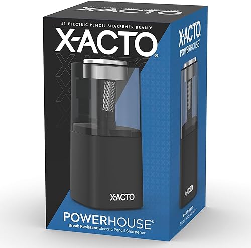 X-ACTO Sacapuntas eléctrico Powerhouse, color negro