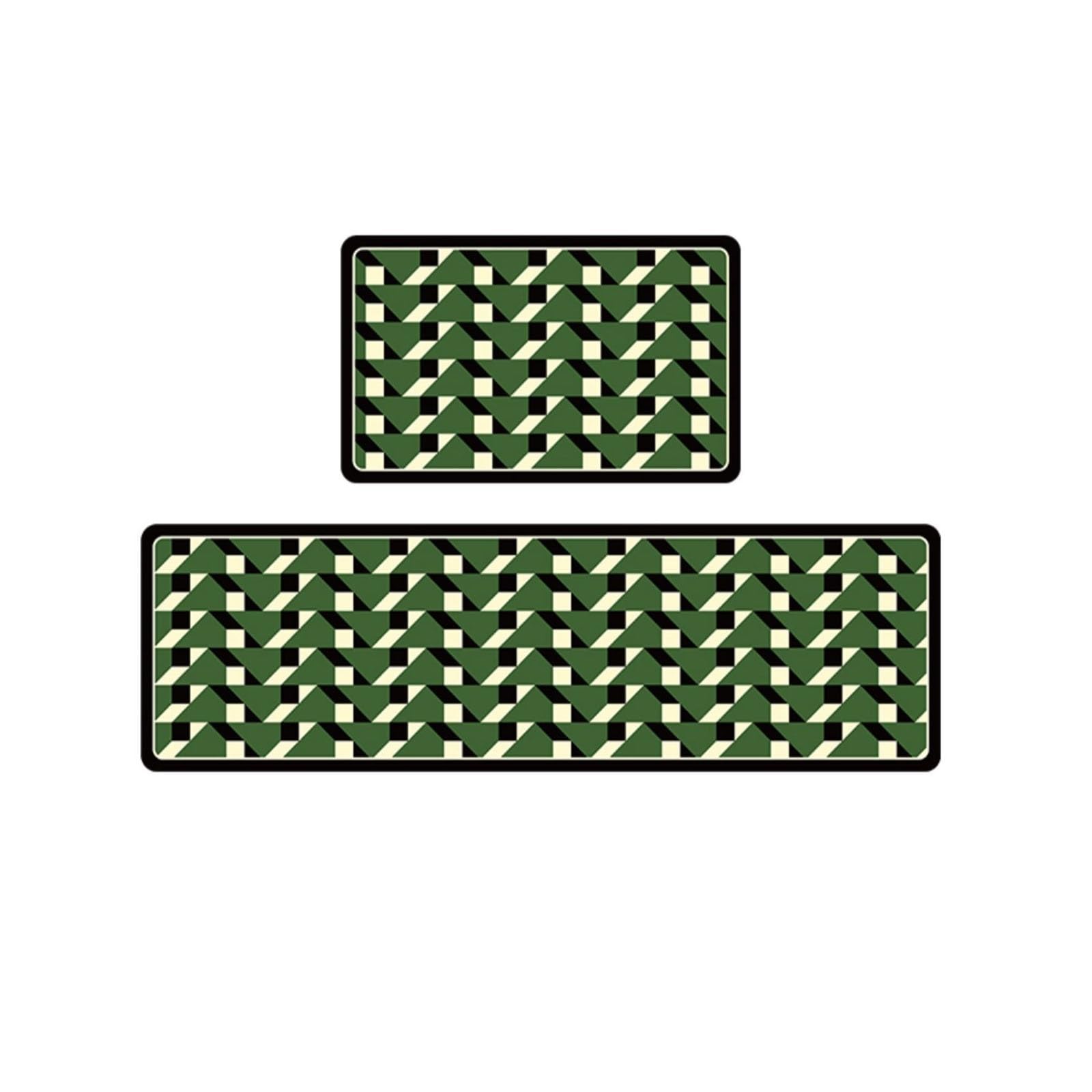Tapis de Cuisine pour Sol Lot de 2 Tapis Cuisine, et Anti-Fatigue, antidérapants, lavables, rembourrés, for Sol, colorés for évier, buanderie, Salle Bain(45CMx75CM+45CMx120CM)