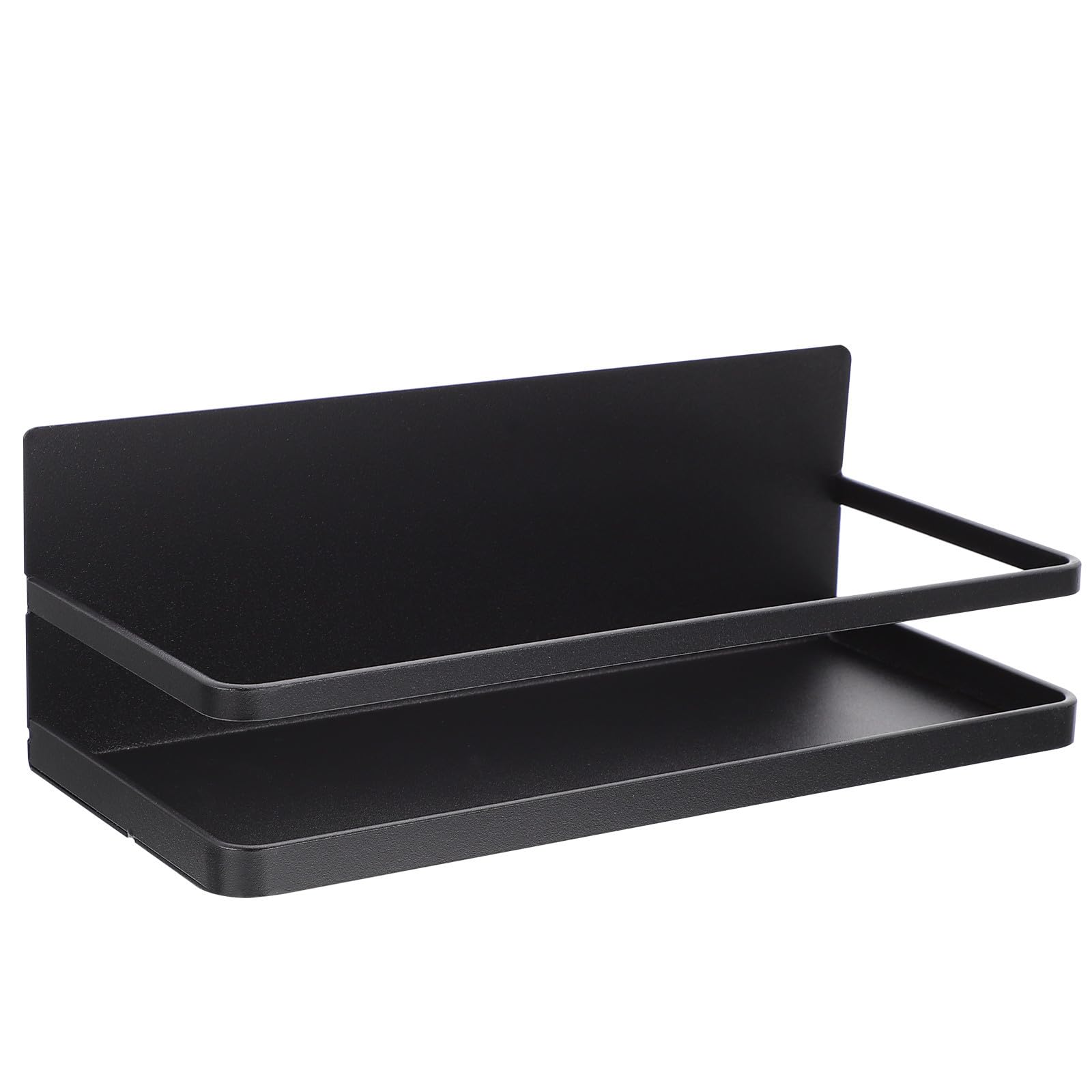 Étagère magnétique noire en fer cuisine support mural robuste de rangement