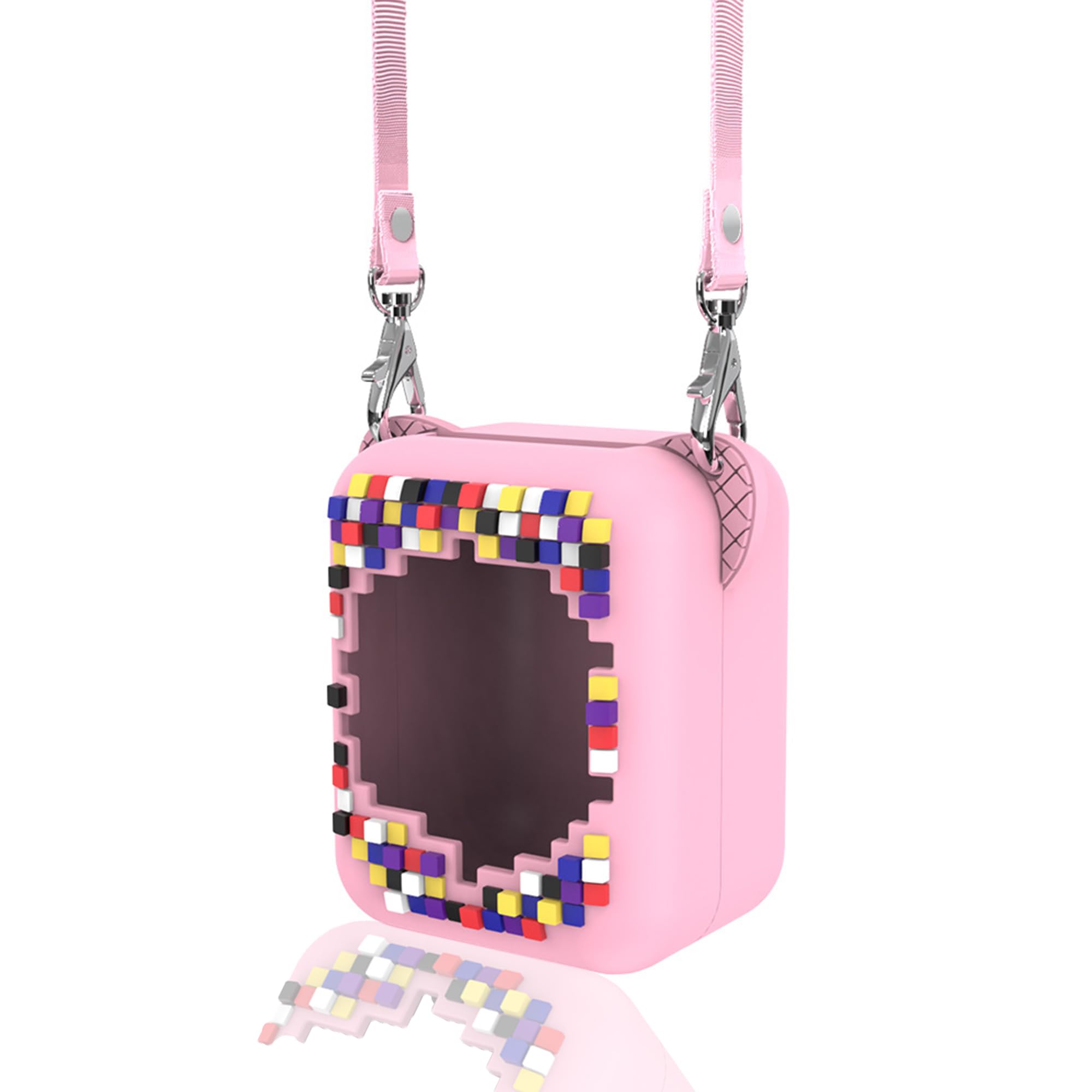 Lamshaw Silicone Cover Case for Bitzee Interactive Toy Digital Pet and Case, Protective Skin Sleeve for Bitzee Virtual Electronic Pets Accessories (Pink)