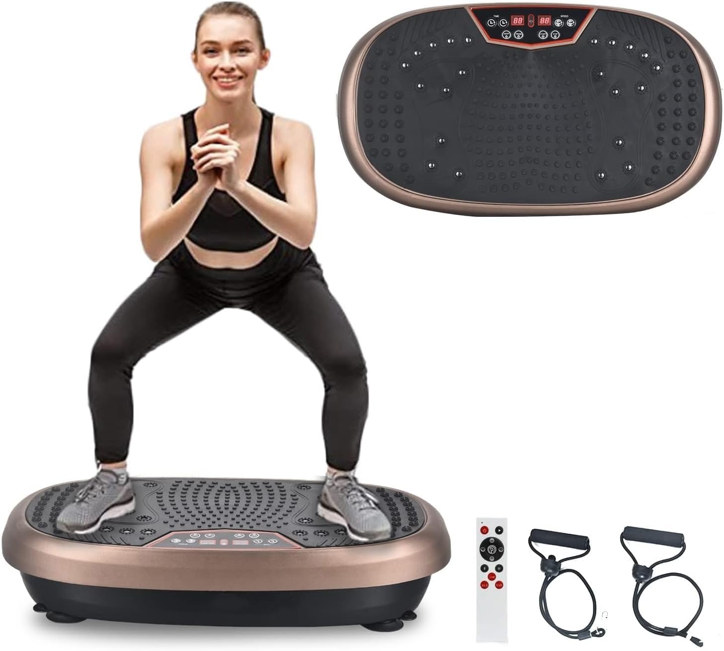 EILISON FitMax 3D XL Vibration Plate Exercise Machine – Whole Body Workout Vibration Platform w/Loop Bands – Lymphatic Drainage Machine for Weight Loss, Shaping, Wellness, Recovery EILISON FitMax 3D XL Vibration Plate Exercise Machine – Whole Body Workout Vibration Platform w/Loop Bands – Lymphatic Drainage Machine for Weight Loss, Shaping, Wellness, Recovery