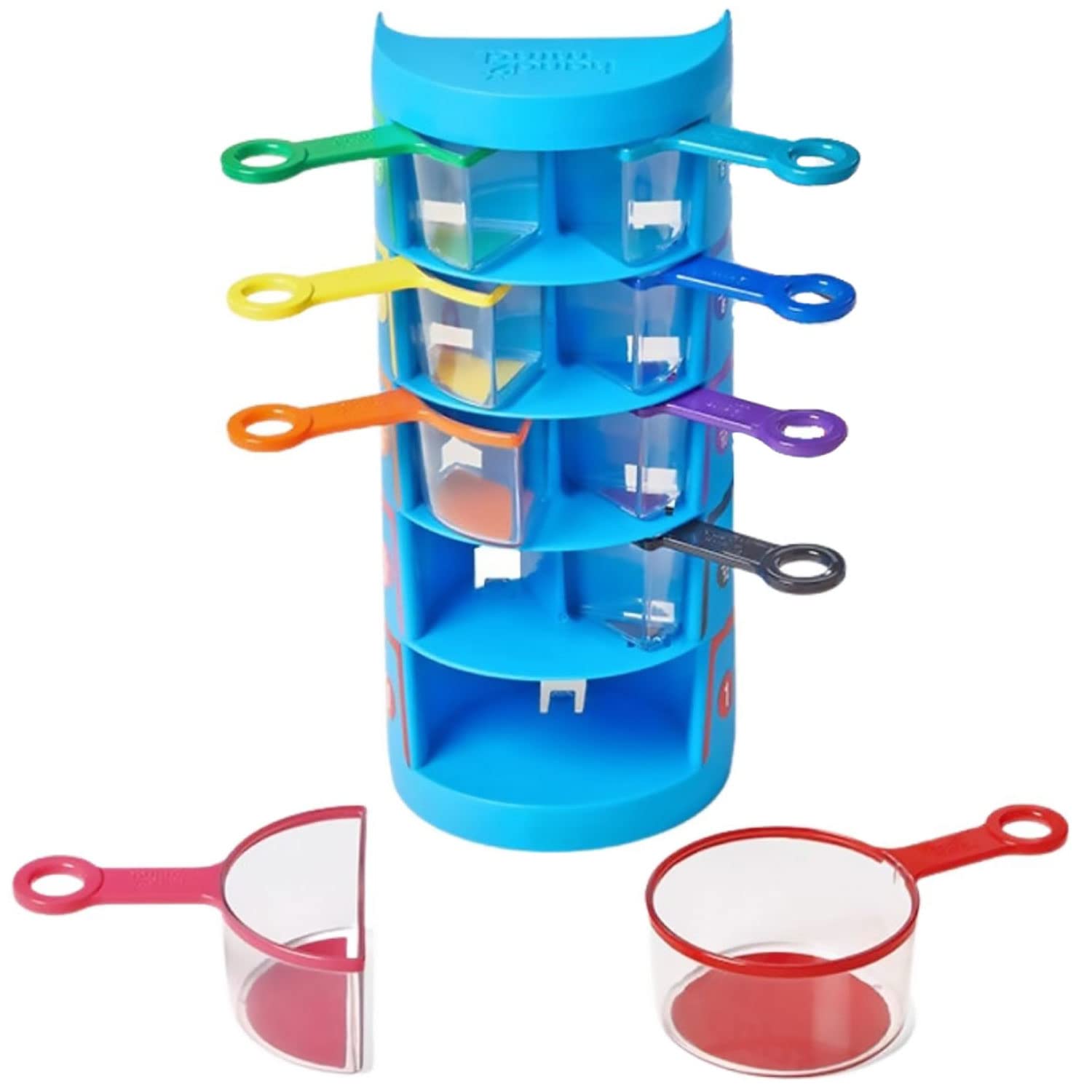 Learning Resources H2M93399 Math Teaching Materials Colorful Fractional Measuring Cups, 9 Pieces with Stand, Authentic Product