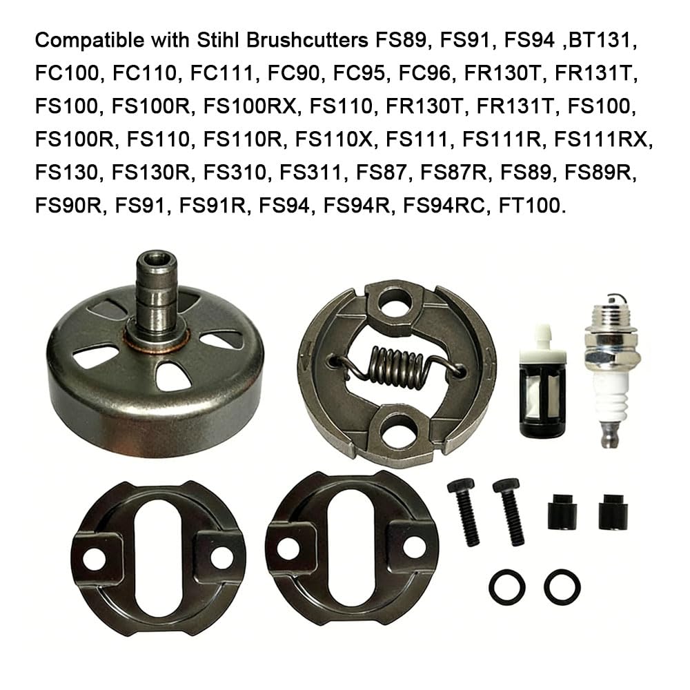 FS94 FS91 Kupplungstrommel-Abdeckungssatz, kompatibel mit Stihl Freischneidern FR131T FS100R FS100RX FS110 FR130T FR131T FS311 FS87 FS100R FR130T. Ersetzt 4180-160-2000, 4149 160 2000