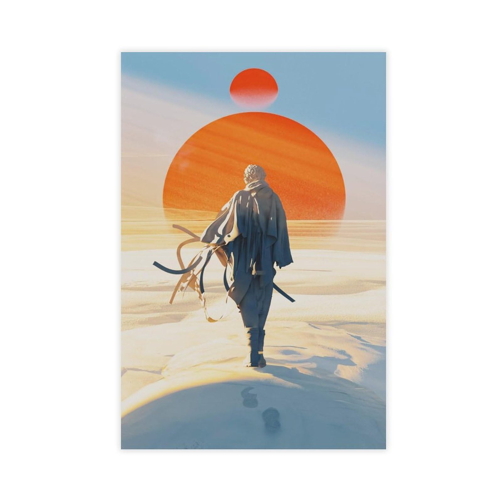 QITUBVAF Poster di fantascienza su tela, decorazione per camera da letto, ufficio, stanza, regalo, 60 x 90 cm