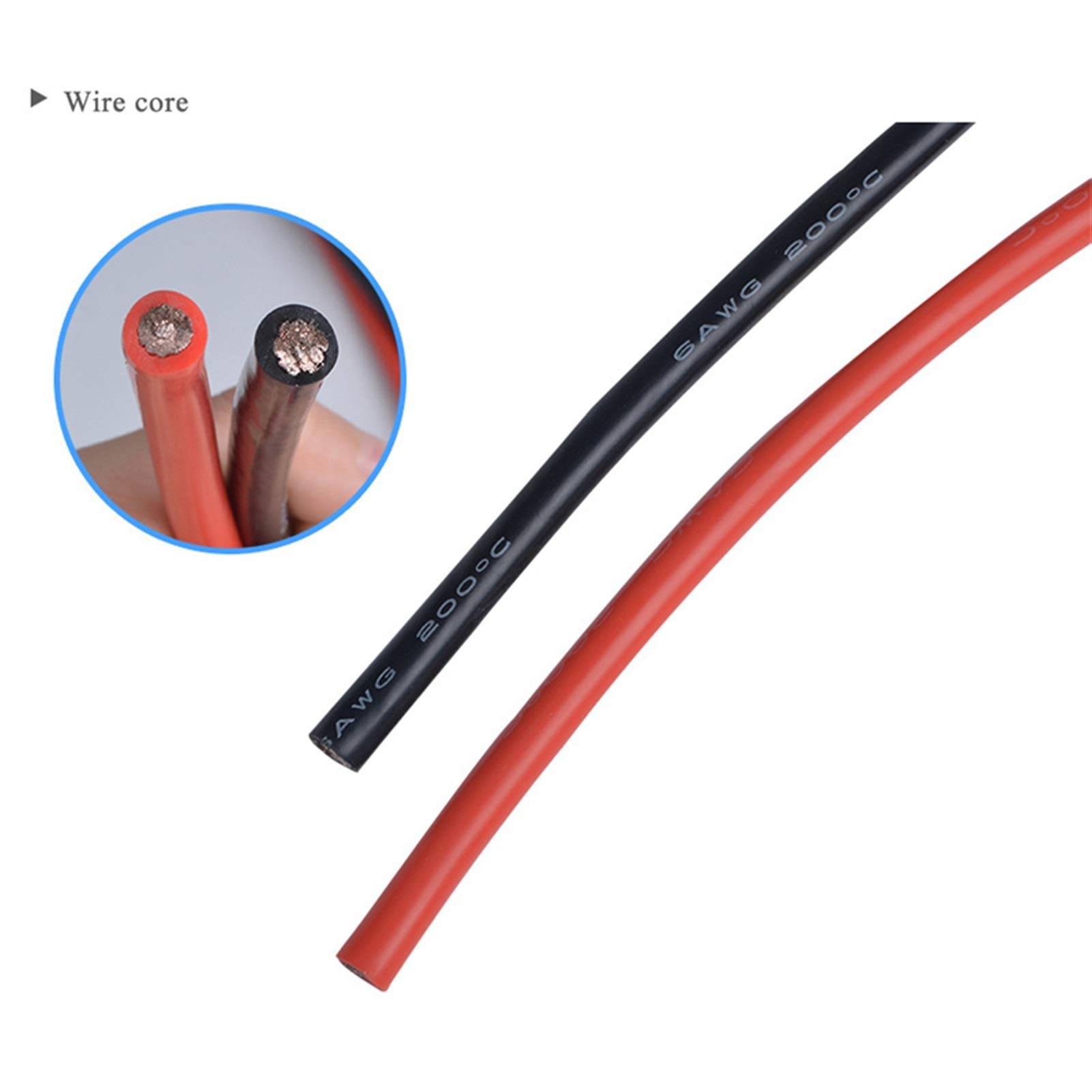 Cavo 10mm2 Cavo In Silicone 6.0 Mm² AWG10 Rosso - Altamente Flessibile, 1 Metro, Per Batterie LiPo/Li-Ion Silicone Cable AWG10 - Foto 7