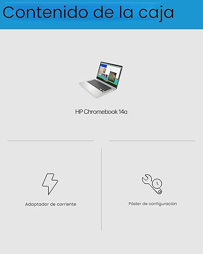 Miniatura 8 de HP Laptop Chromebook 14, Intel Celeron N4120, 4 GB de RAM, 64 GB eMMC, pantalla HD de 14 pulgadas, Chrome OS, diseño delgado, gráficos 4K, batería