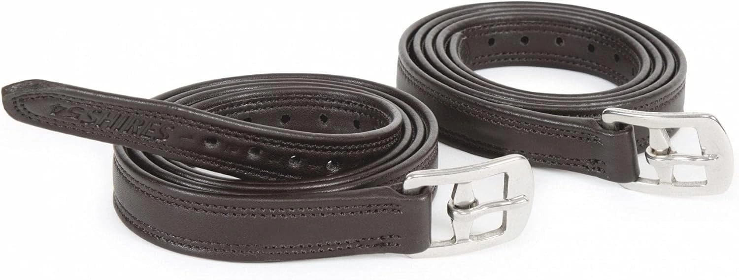 Shires Easy Care Non Stretch Stirrup Leathers - 61" Havana