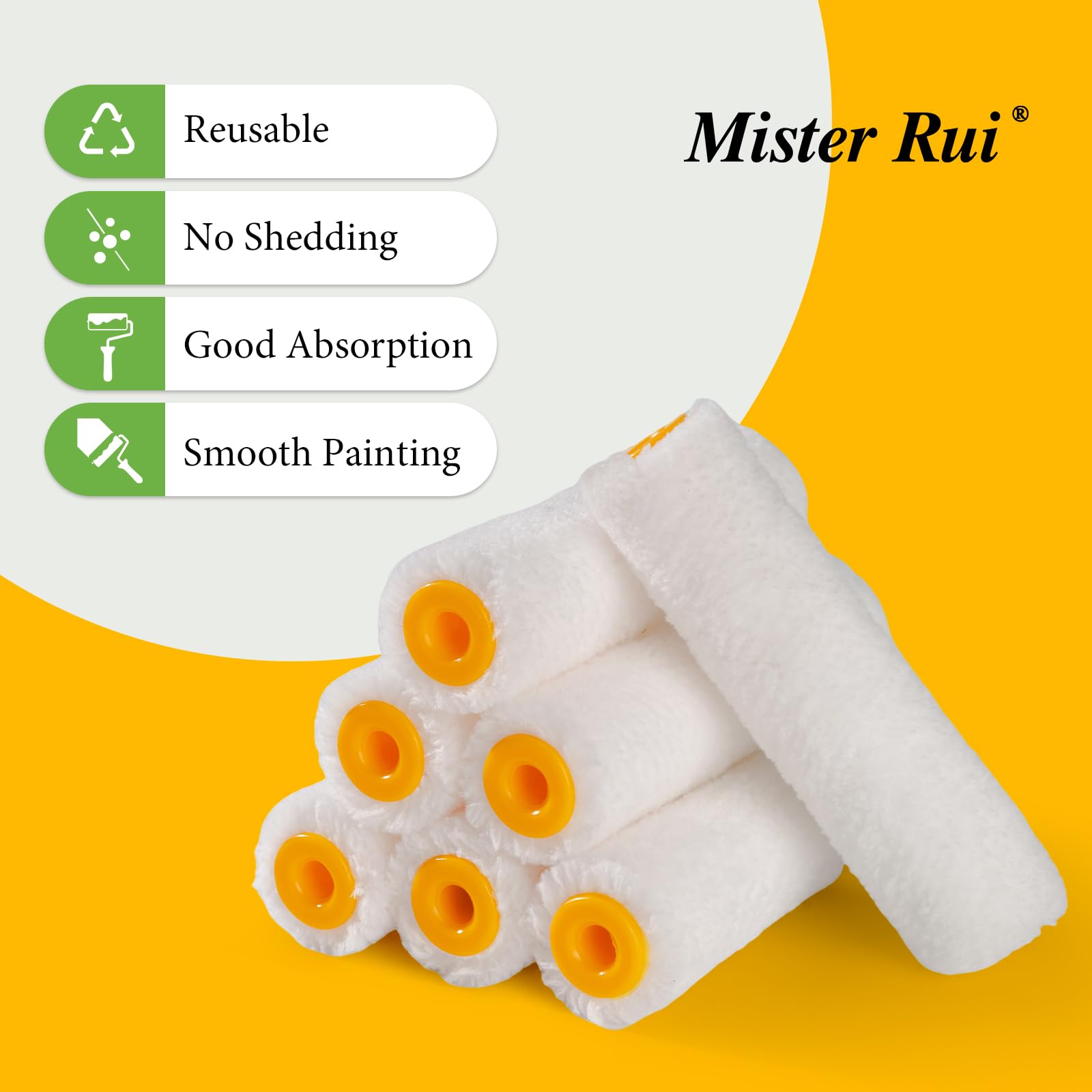 Amazon.com: Mister Rui Mini Paint Roller Covers 40 Pieces, 4 Inch