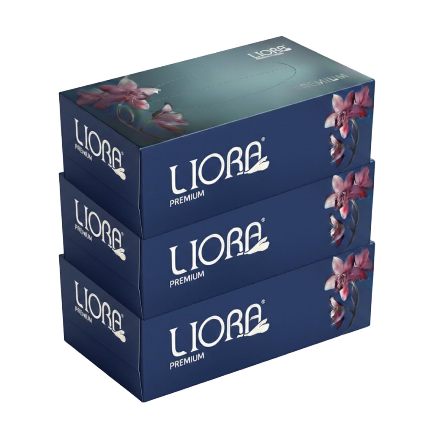 Liora 2 ply Soft Facial Tissue Paper Box Pack of 3, Soft Face Wipes Tissue for Wiping Oily Skin, Makeup Remove, Facial Wipes for face cleaning (100 Pulls Per Box, 300 sheets)-image-43