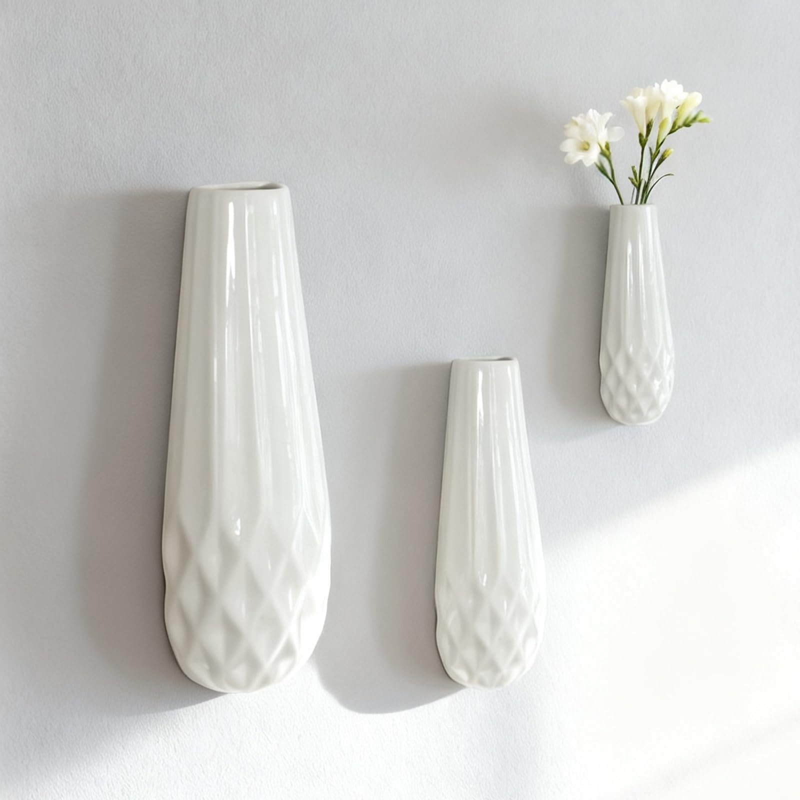 Vase décoratif en céramique murale pour salon moderne Lot de 3 GDSZJLJ