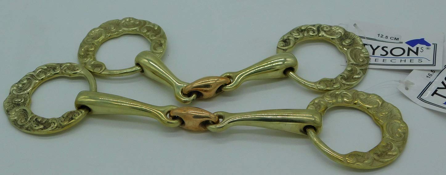 Show Gebiss Antik Spanisch Barock Blumen appliziert 12,2 13,5 14,5 15,5 16,5 Kaltblut Gold oder Silberfarben Tysons (13,5, Goldfarben)