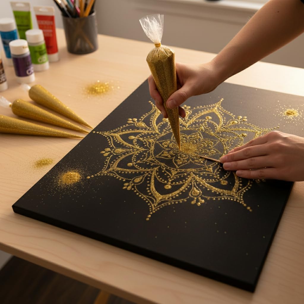 Golden Ceramic Cones for Lippan Art - DIY Crafting -6