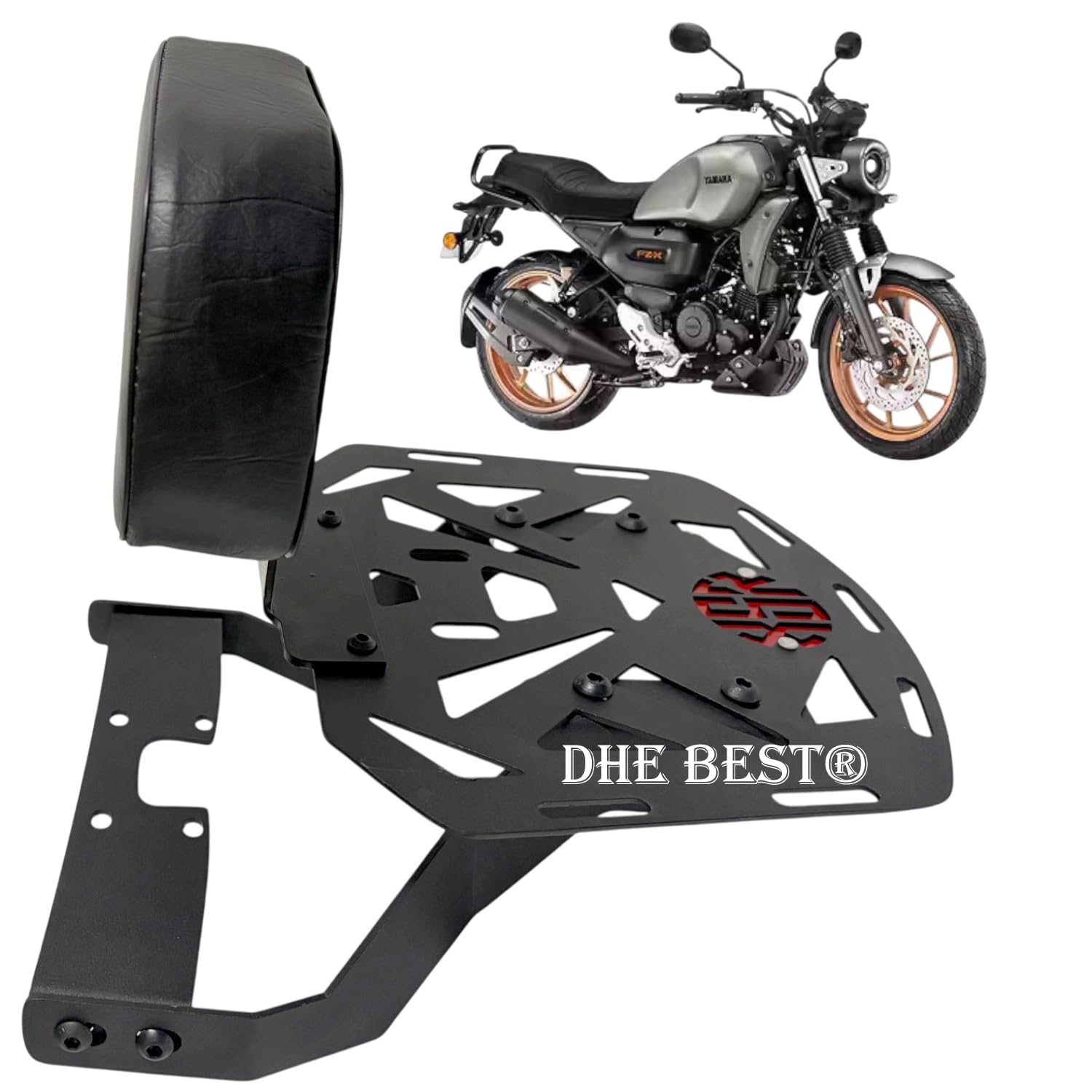 Dhe Best Bike Rear Mount Back Carrier Luggage Rack with Backrest for Y-amaha XSR 155