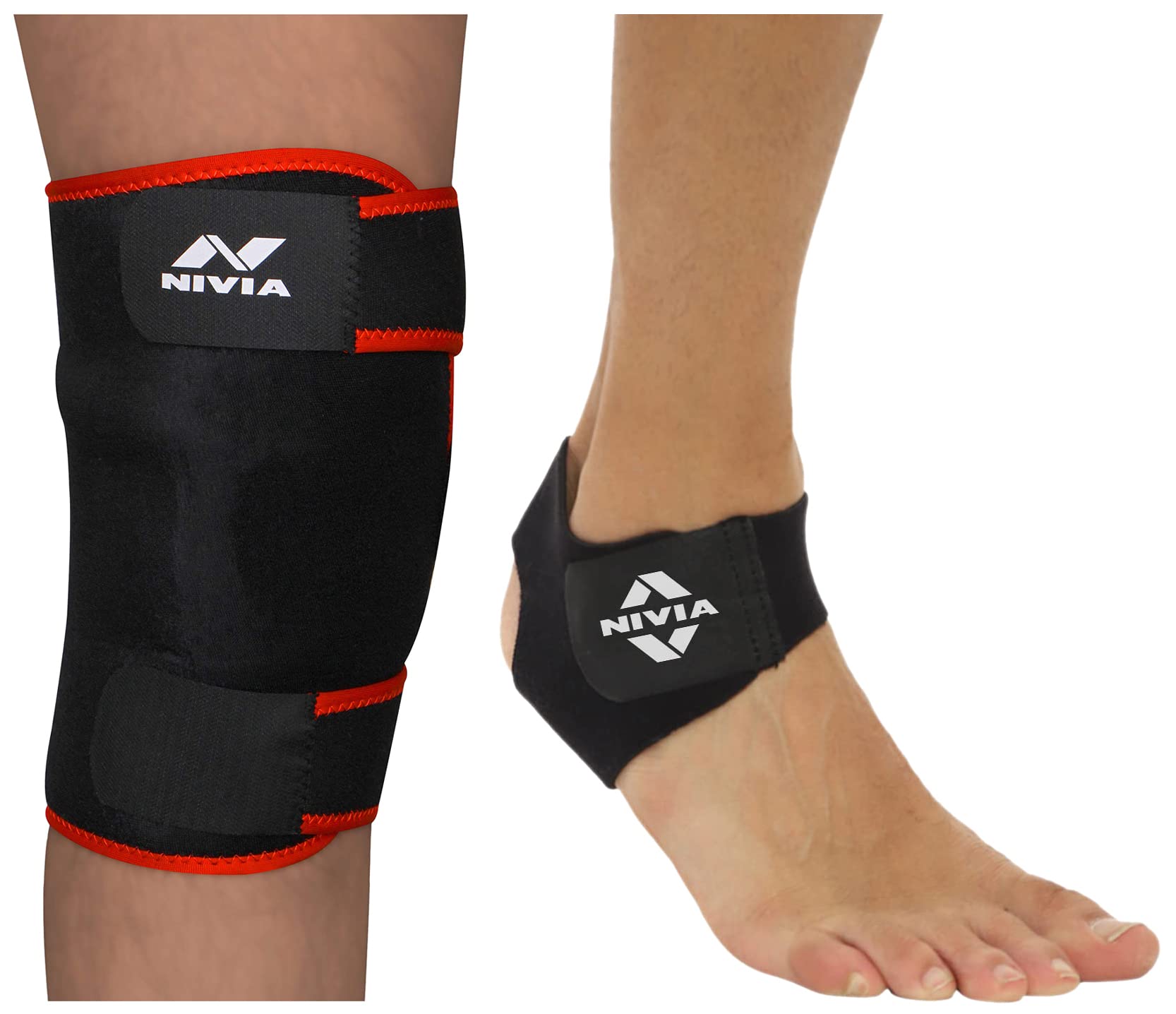 Nivia Neoprene Adjustable Knee Support (Black) Orthopedic Basic Ankle Support (Black) (B098JW313Q) Amazon Price History, Amazon Price Tracker