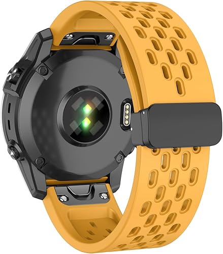 ISABAKE Air-holes - Correa de silicona de ajuste rápido de 1.024 in para Garmin Fenix 7XFenix 6XFenix 6X ProFenix 5XFenix 5X PlusFenix 3, correa