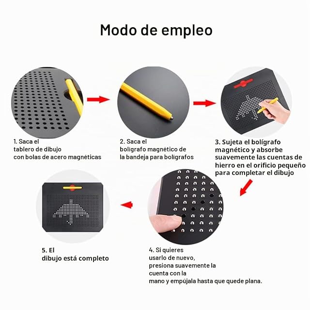 Foto 6 de 8 de ALEENFOON Tablero de dibujo magnético para niños a partir de 3 años, tablero de dibujo magnético