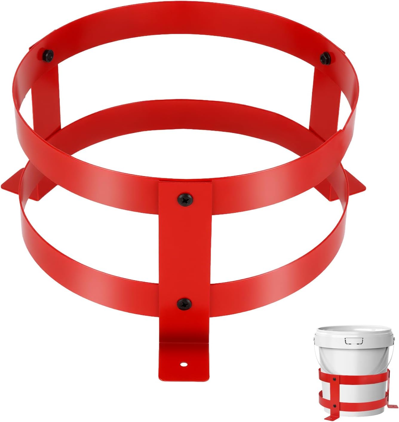 1 Pcs 5 Gallon Bucket Holder 11.6 Inch Diameter, Bucket Holder Rack for RV, Truck, Cart, UTV, Landscape Trailer