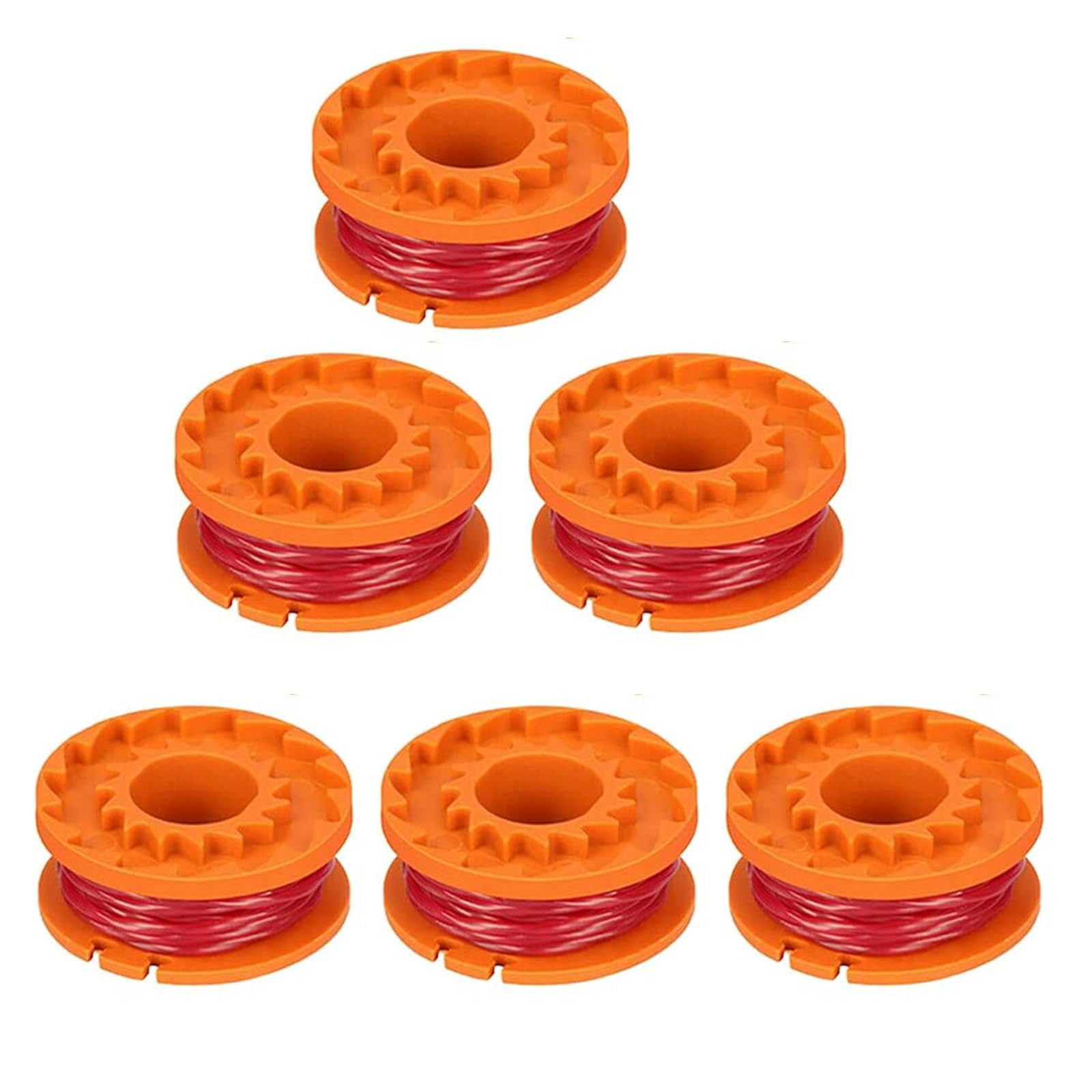 Lyshujli 0.065" 10ft WA0010 WA0004 Replacement Trimmer String Spool Line,Weed Eater String Trimmer Line Compatible with Worx WG150 WG151 WG154 WG160 WG163 WG175 WG180 (6 Spools)