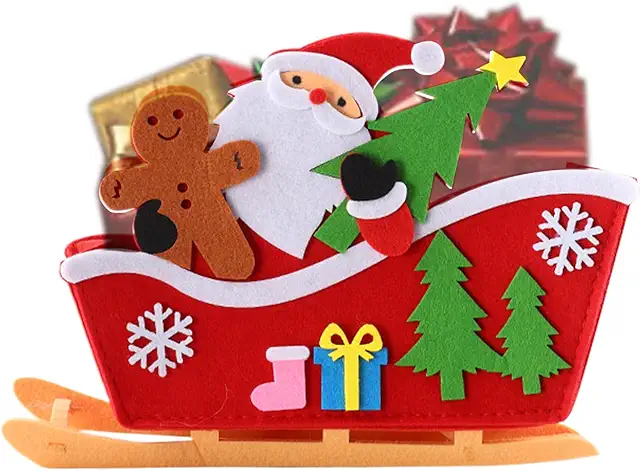 Sinterklaas Beeldje | Kerstdecoratie met Cadeautrein voor Bureau en Vensterbank