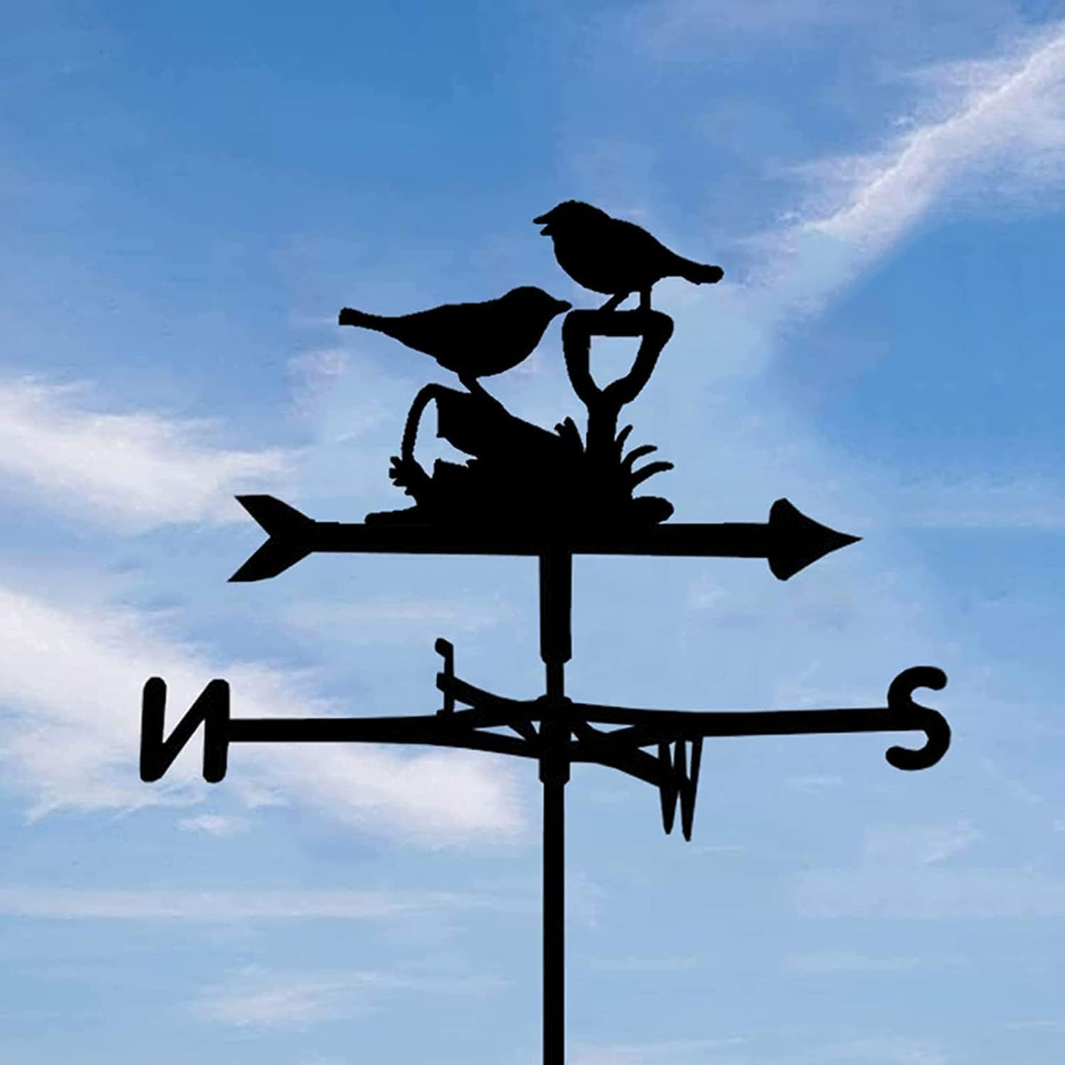 Weather Vane Creative Weathervane Animal Bird Decoration Wind Vane Stainless Steel Weather Vane Outdoor Farmhouse Garden Patio Yard Roof Ornament Weathervanes