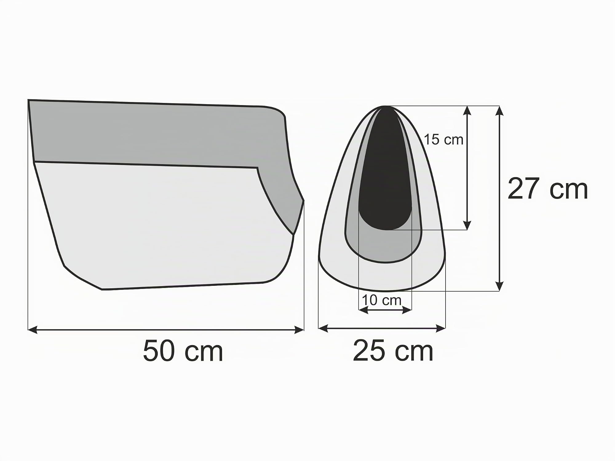 Hundetasche, Hände frei Reisetasche, Transportbox, mit Seitentaschen, Katzentasche, mit verstellbarem Schultergurt, Schwarz, L: 25 x 43 x 27 cm