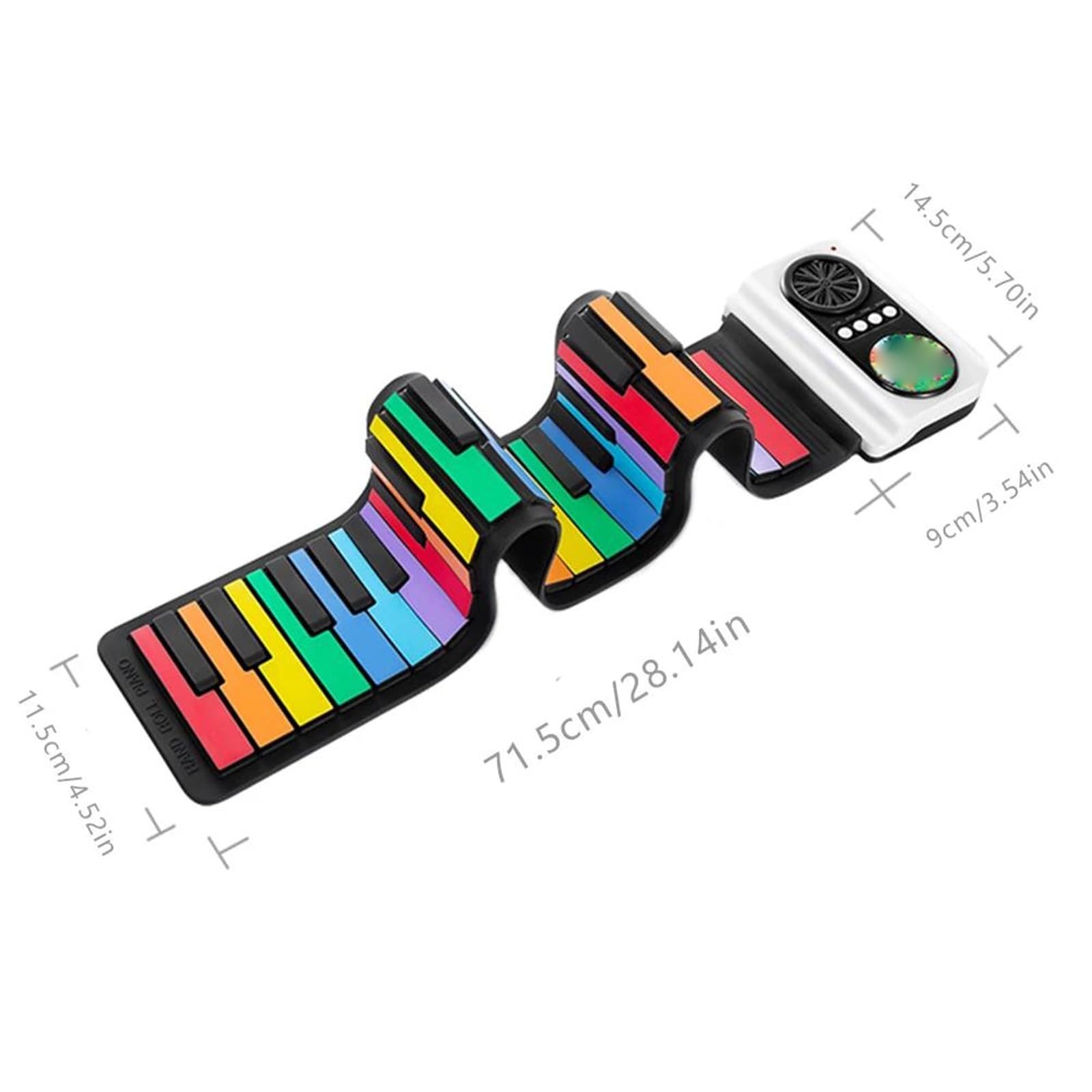 Elektroniczny Instrument Fortepianowy 49 Klawiszowe Elektroniczne Pianino Z Rolką Wejście USB Miękki Silikon Dla Początkujących Miłośników Muzyki