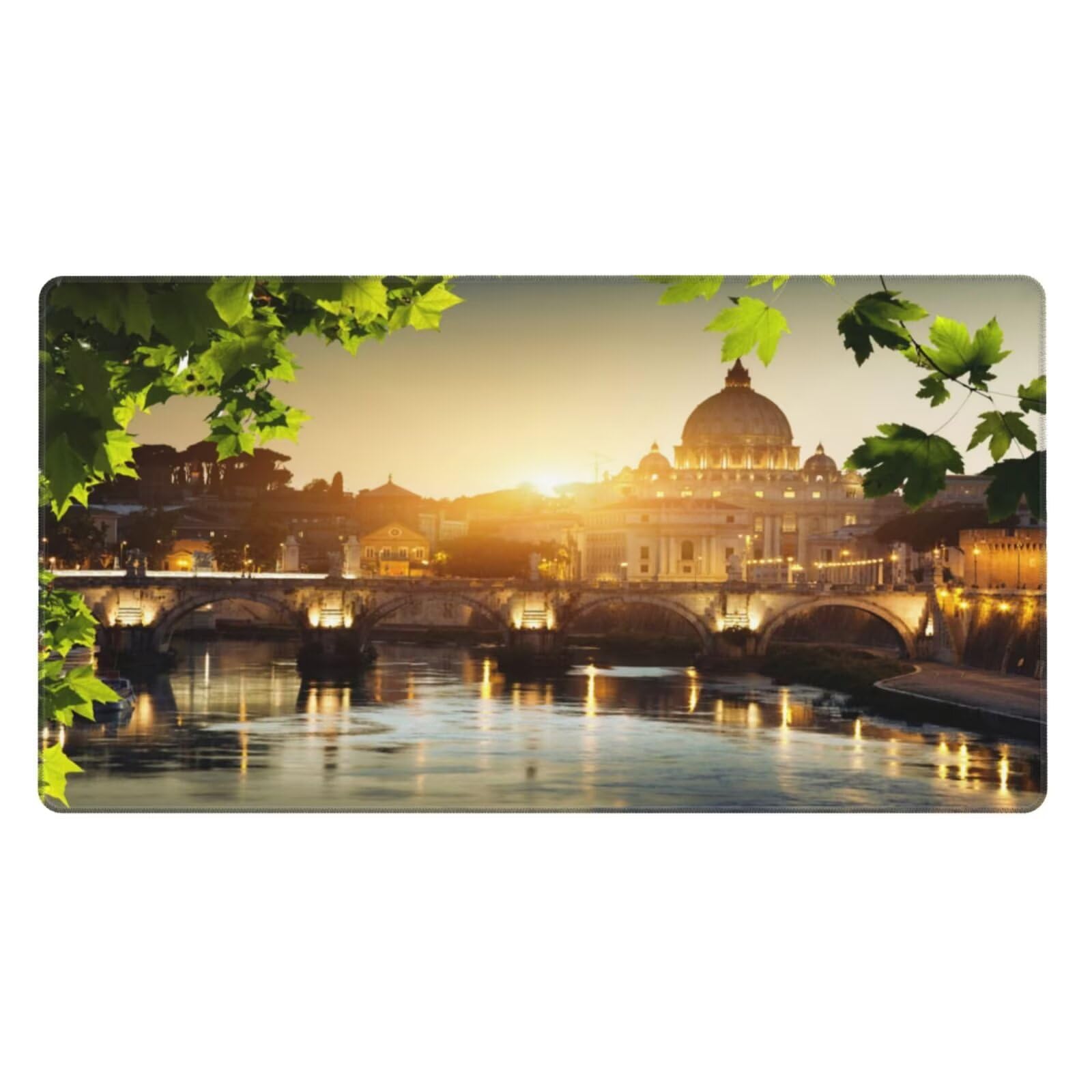 Gaming Mauspad XXL 900x500x3mm Mousepad Verlängertes Groß Mauspad Schreibtischauflage,Genähte Kanten rutschfeste Gummibasis,Verbessert Präzision Geschwindigkeit Home Office Europäischer Stil L-4342