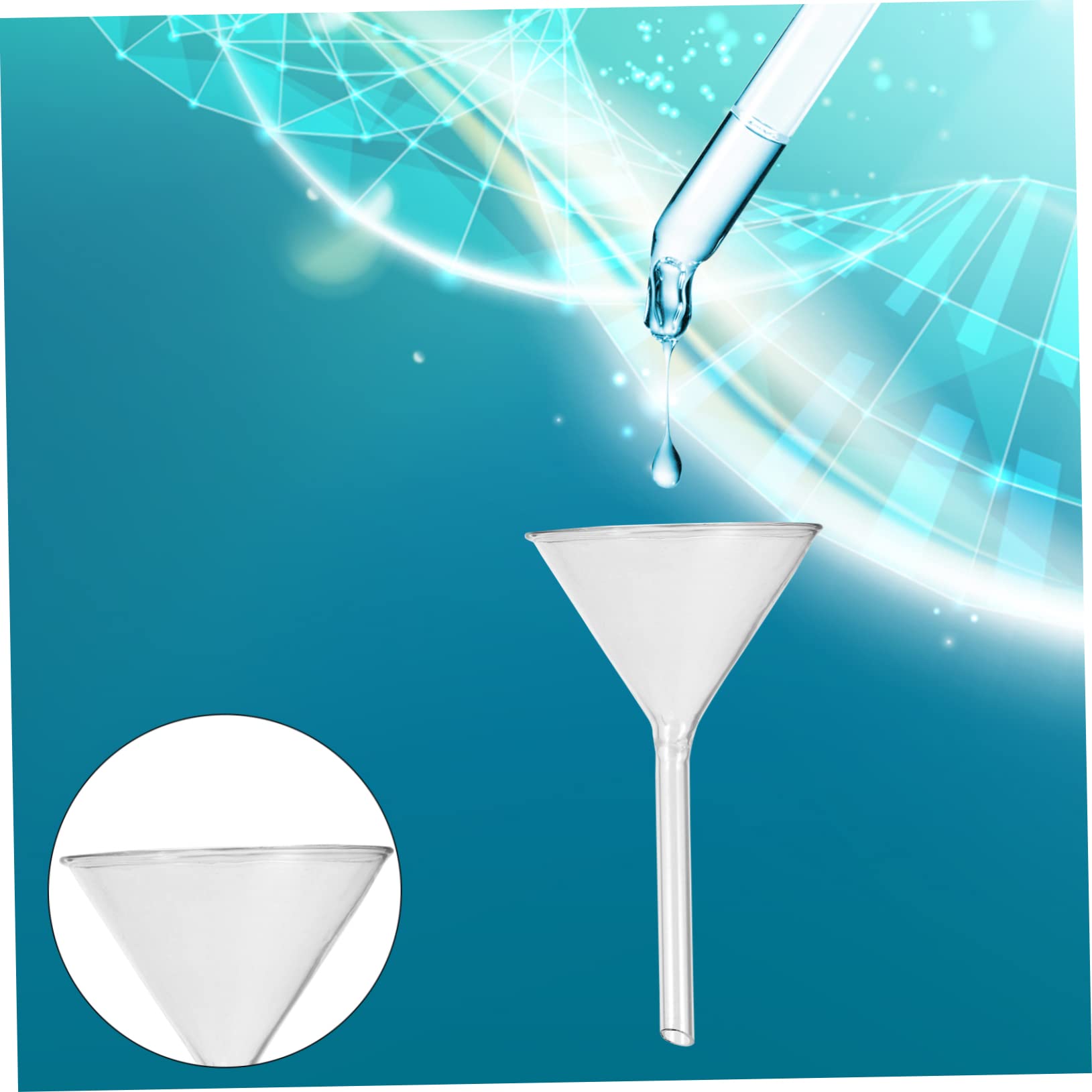 Alipis 8 Piezas embudo experimentos vaso Químico filtro equipos de laboratorio Multi herramientas colador herramienta resistente a la temperatura material de laboratorio de vidrio