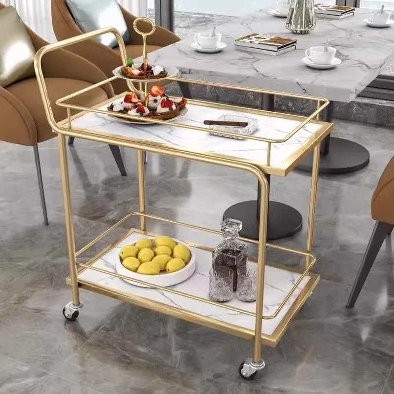 Carrito de servicio móvil con estantes de vidrio: la solución perfecta para organizar la cocina