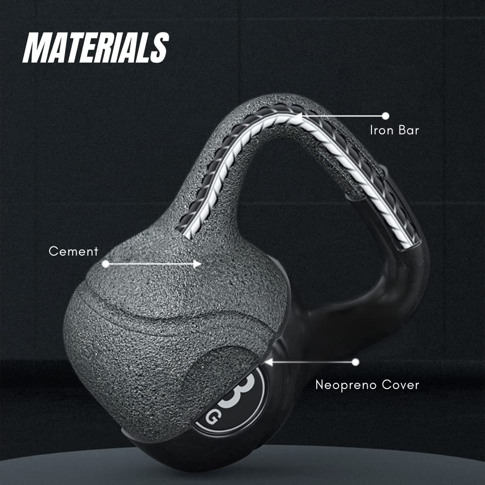 Rosyjska waga Betonowa Kettlebell z Ergonomicznym Uchwytem, Hantle Kettlebell do Treningu Mięśni w Domu i Siłowni.