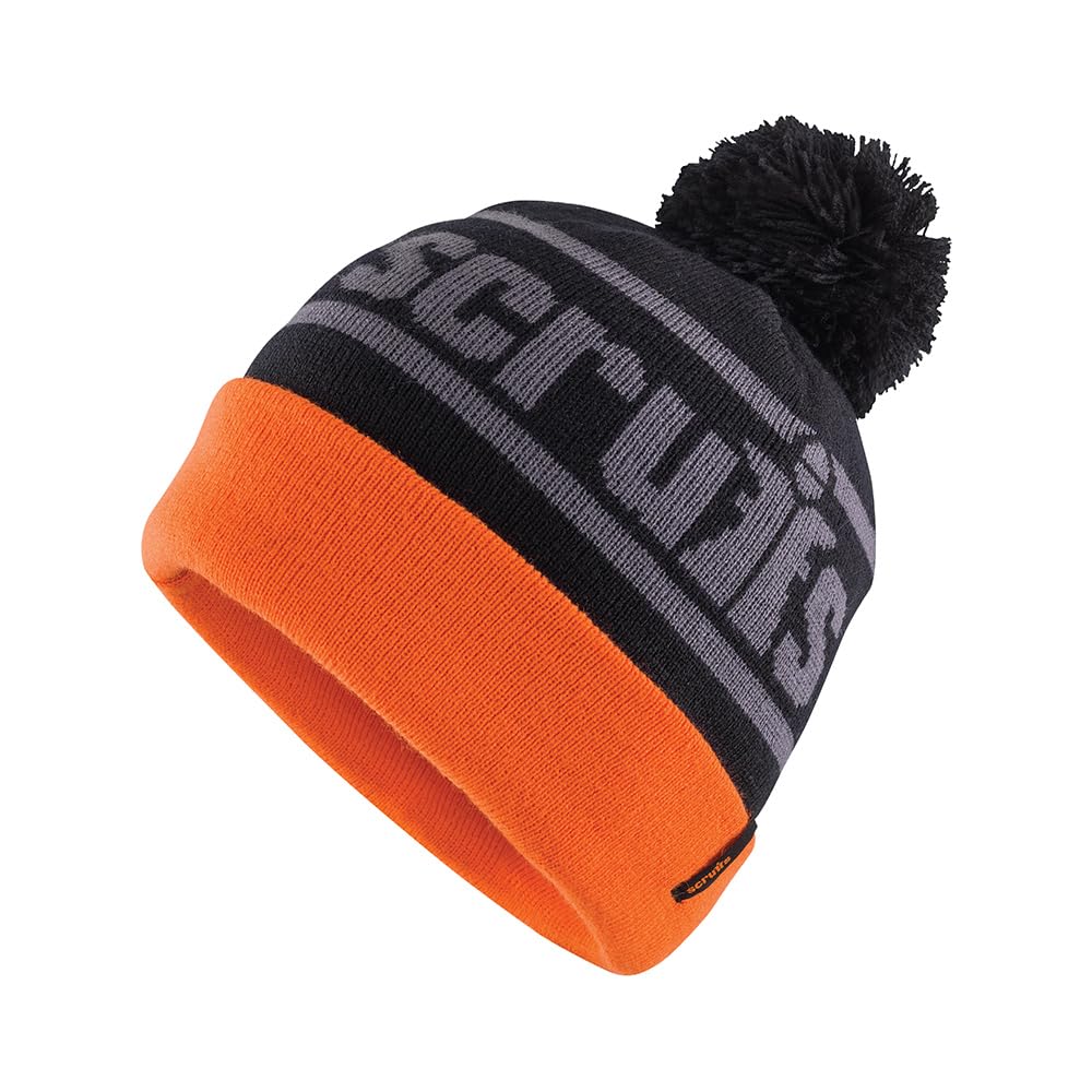 Scruffs Trade Black & Orange Plain Winter Beanie, One Size