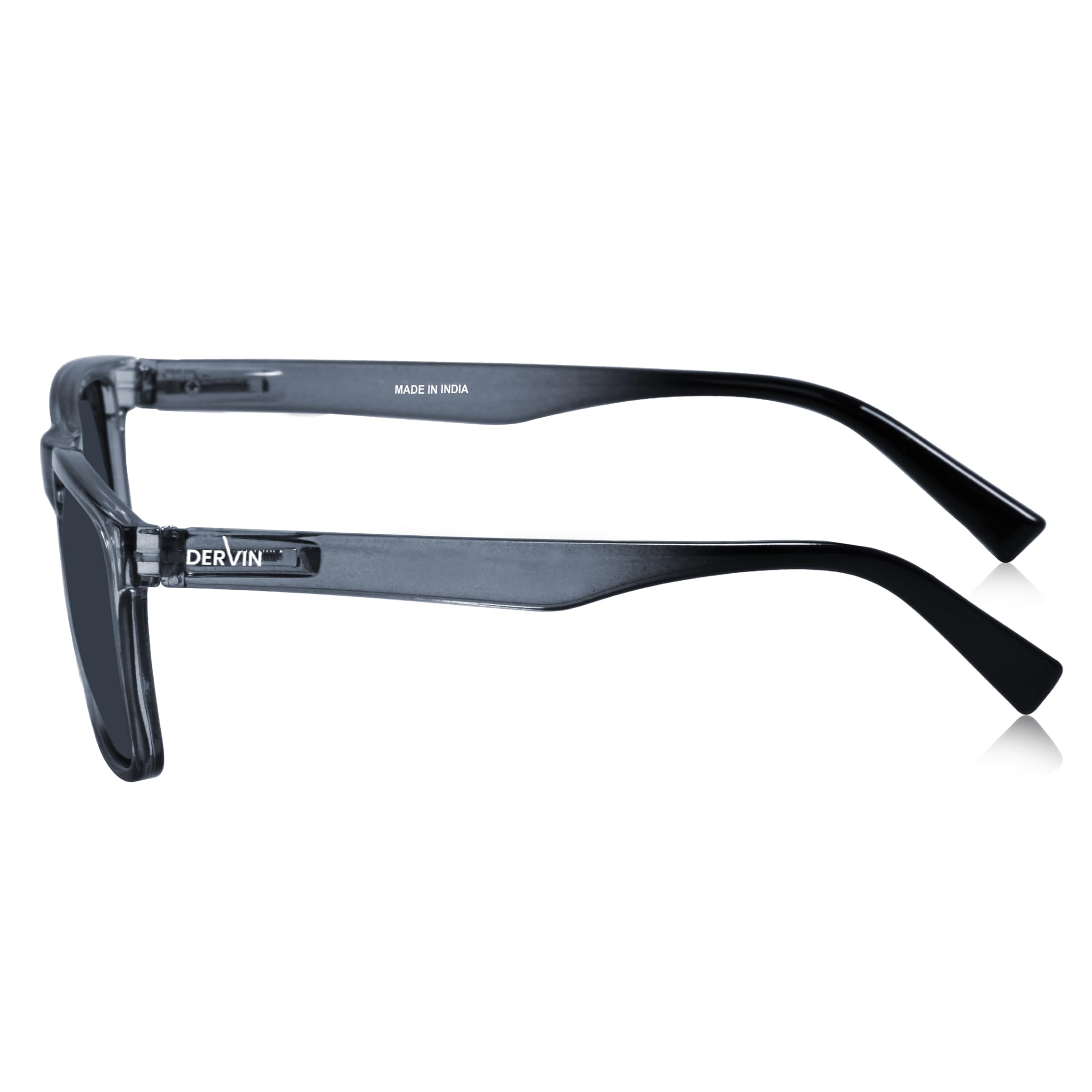 Dervin UV Protected Polarized Square Sunglasses for Men and Women (Grey) 1
