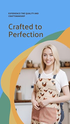 Miniatura 3 de Alex Virtue Delantales retro encantadores con bolsillos grandes para mujeres y niñas cocina panadería regalo de madre