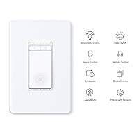 Vista 8 de TP-Link Tapo - Interruptor de atenuación inteligente, unipolar, requiere cable neutro, interruptor WiFi de 2.4 GHz, certificado UL, no requiere