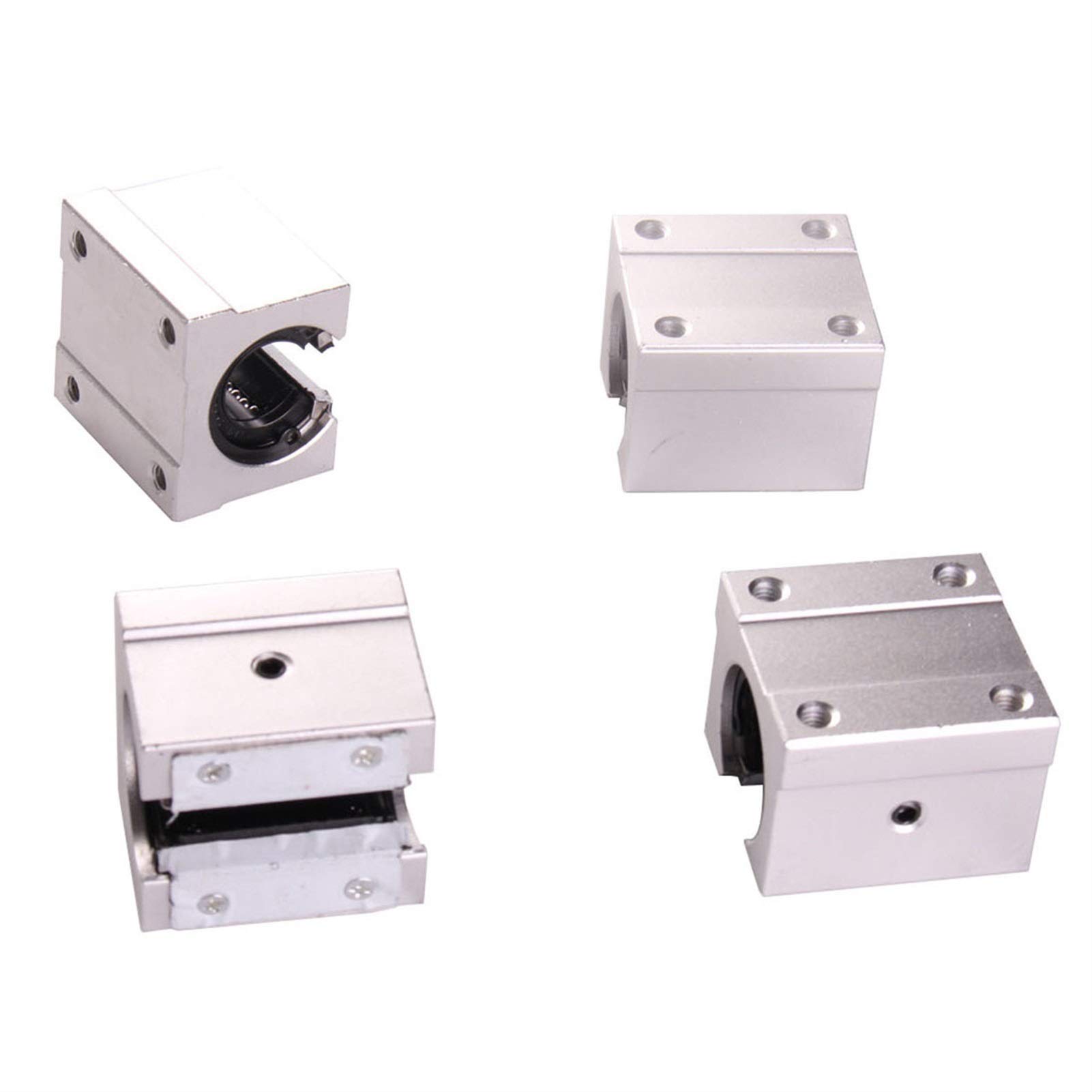 RCGKNNMUZ 4PCS SBR10UU SBR12UU SBR16UU SBR20UU SBR25UU Linear Ball Bearing Housing for CNC Milling Machine SBR Linear Guide(SBR12UU)