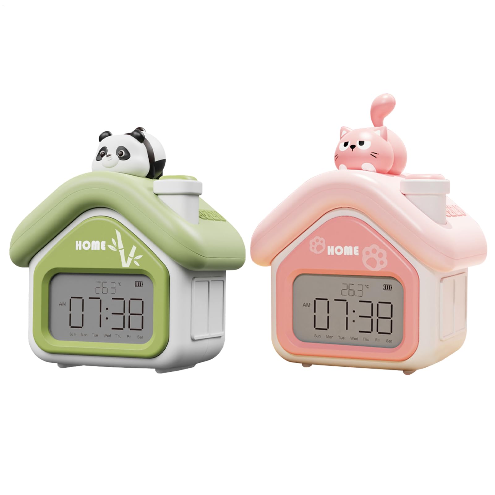 Despertador infantil para niño con reloj digital LED de dibujos animados para la mesita de noche