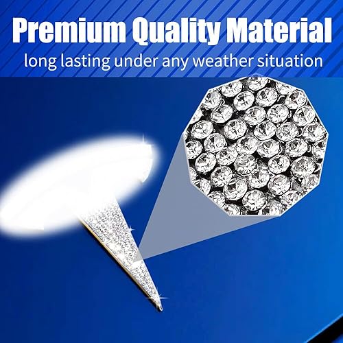 Miniatura 2 de Emblemas con diamantes de imitación brillantes para Tesla Model Y, 4 calcomanías para maletero delantero y trasero, accesorios deslumbrantes para el