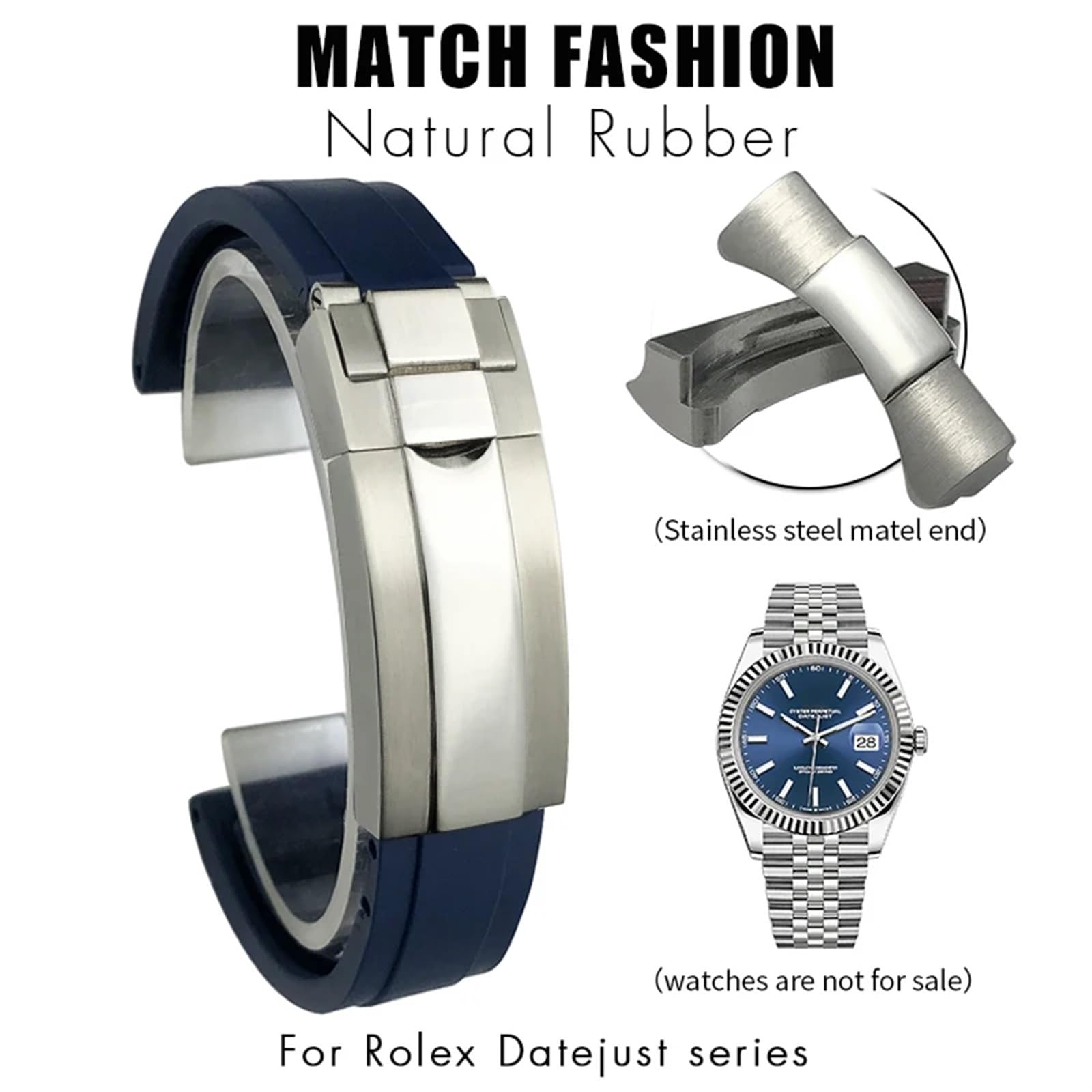 Metallo Estremità Curva 20mm 21mm Cinturini Speciali per Rolex Datejust 41mm 126334 m126300 Cinturino Orologio Link Accessori Strumenti Uomini