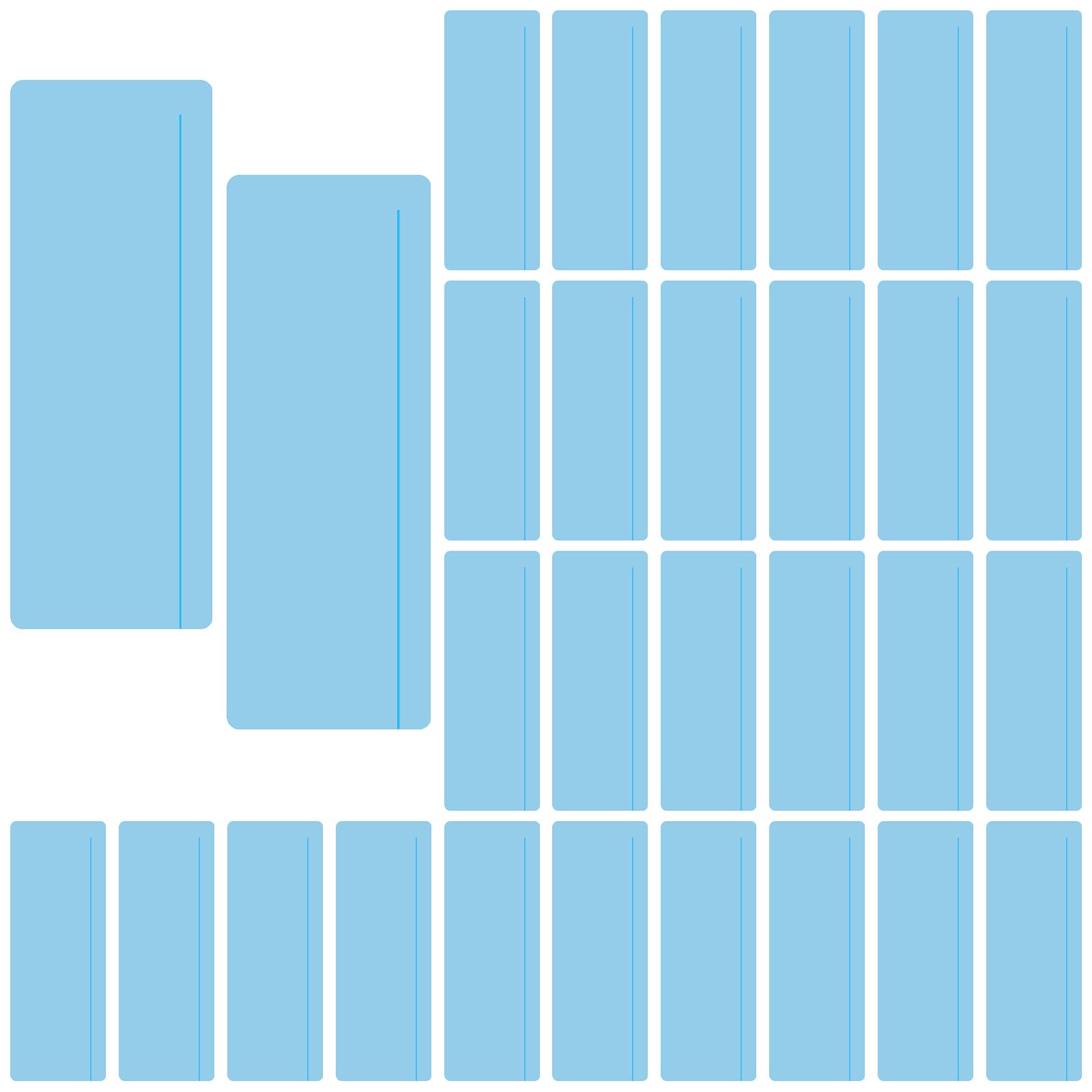 Cheungr Transparent Blue 30Pcs Blue Dyslexia Overlays, Guided Reading Strips, Highlight Dyslexia Ruler Reading Aids For Guided To Reduce Visual Stress