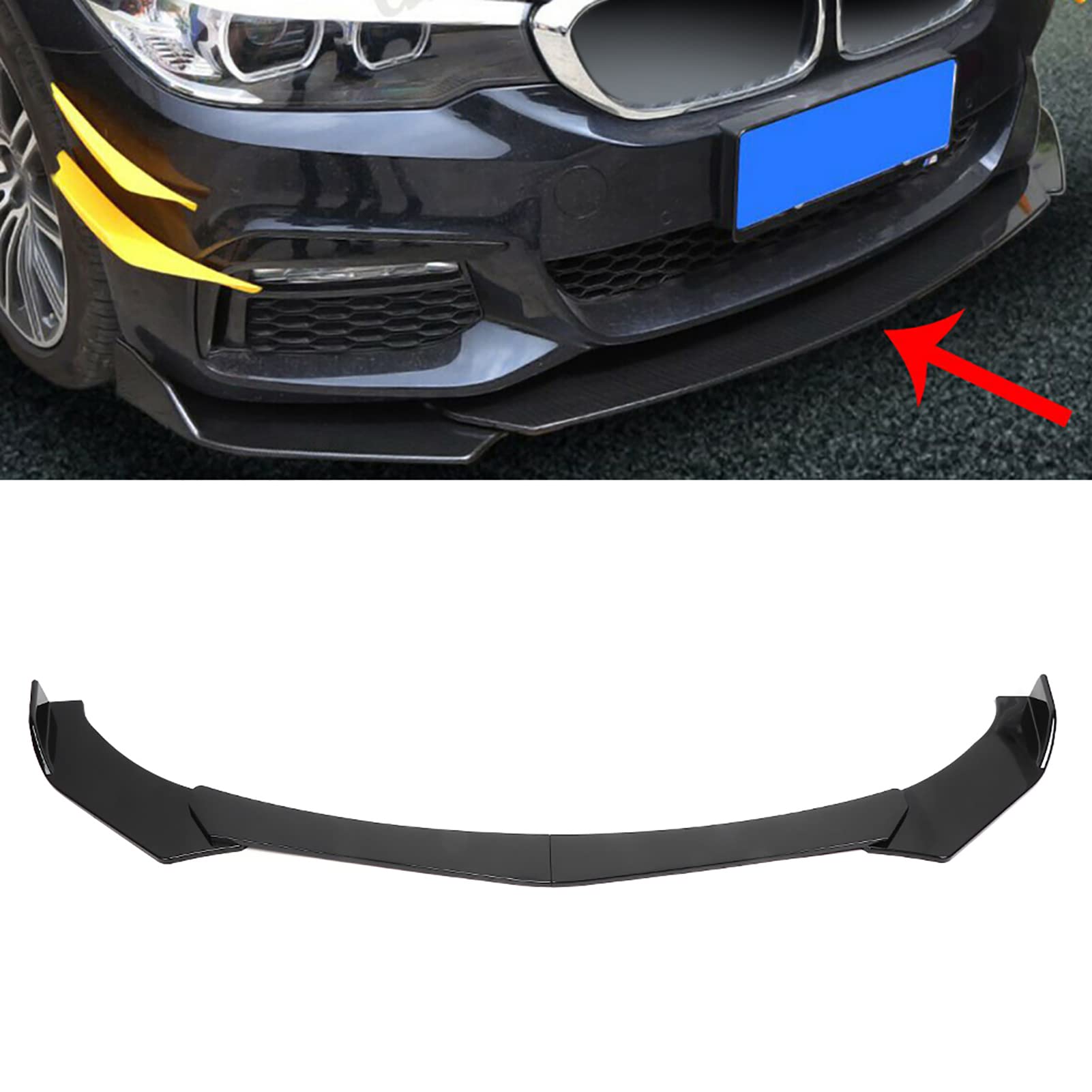 Parachoques Delantero Lip Splitte Body Kit Spoiler Glossy Black Universal Fits para para Powersports Body Kits Front Lip Kit le dará un Aspecto Deportivo sin