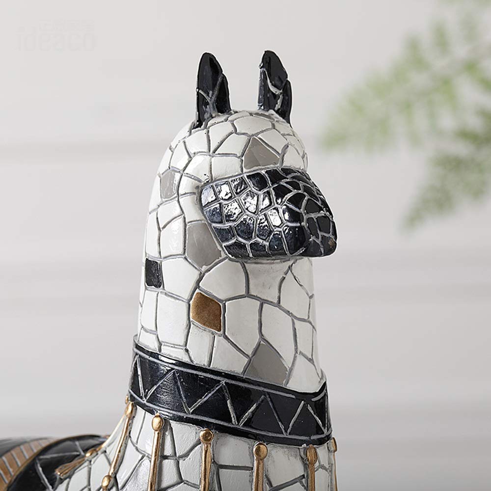 Regali di Nozze Mosaico Alpaca Figurine Statua degli Animali Ornamenti Artigianali Soggiorno Governo del Vino Mestieri (Color : B)