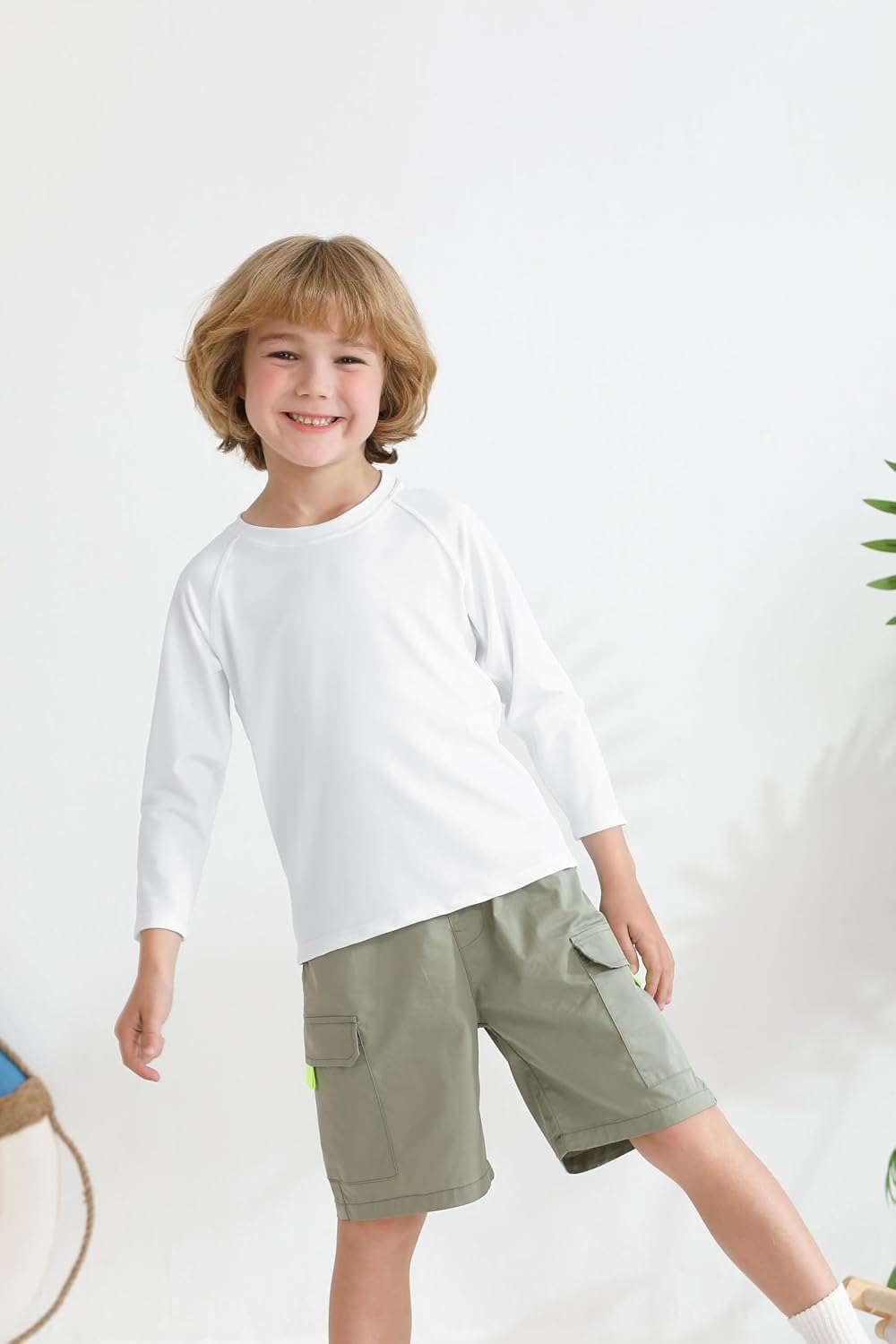 Cooraby Baby and Toddler Boys' Long-Sleeve Rash Guard Kids Sun Protection Swimwear Toddler Boys' Swim Shirt UPF 50+