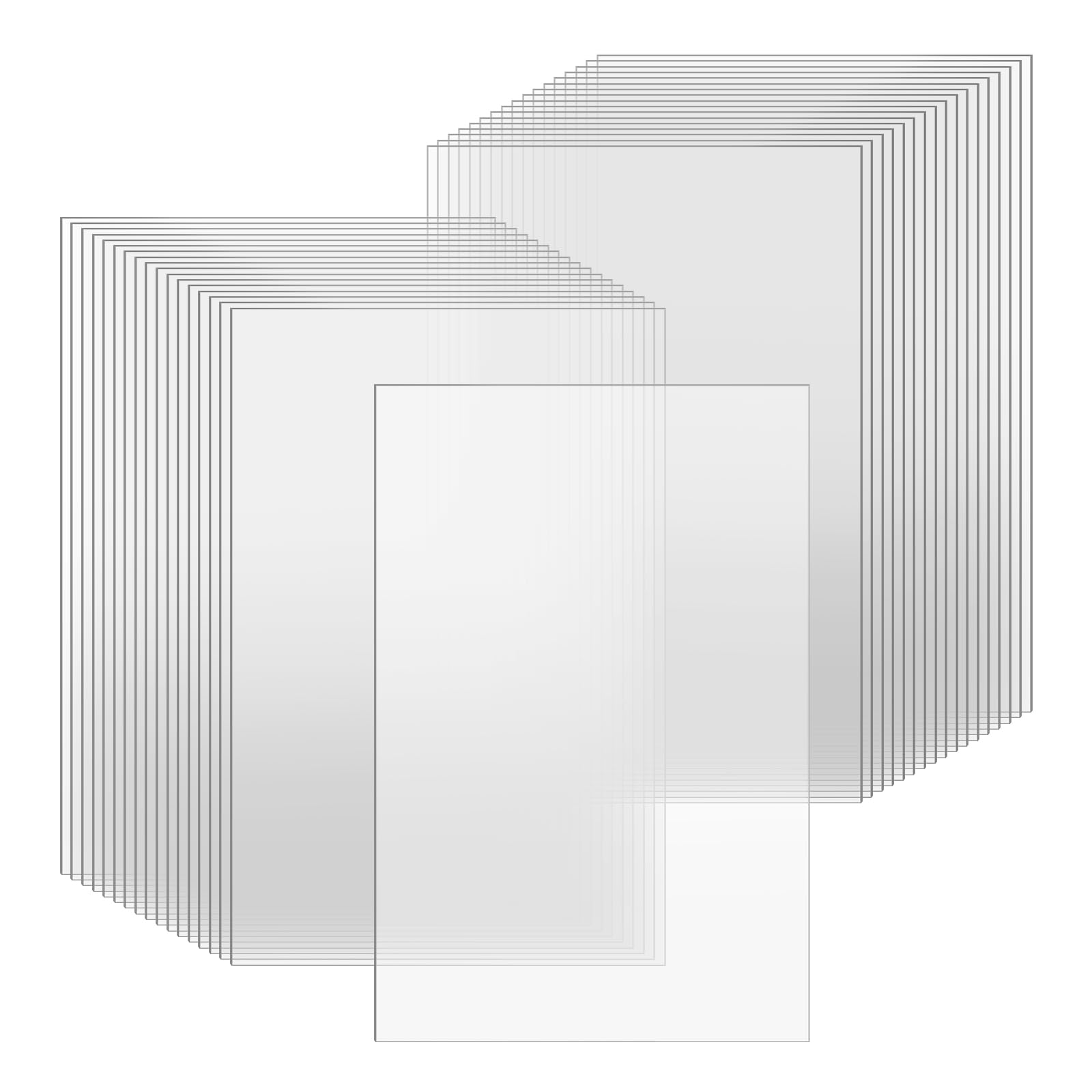 Clear Acrylic Sheets - 10 Pack, 8.5" x 11" -20